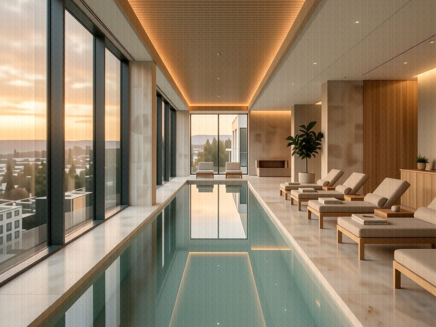 The pool on level 08 at The Halyard